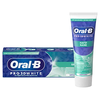 Oral-B Oral B Diş Macunu Pro 3D White Hafif Nane 75 ml