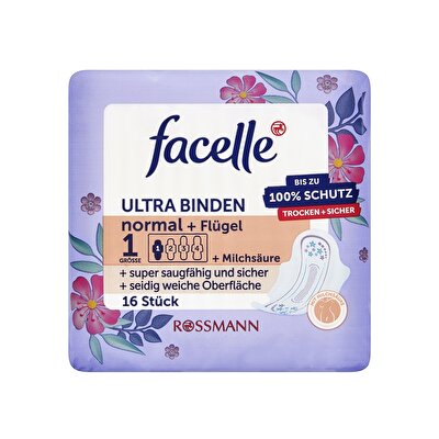 Facelle Facelle Ultra Ped Kanatlı Normal Laktik Asit 16'lı