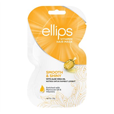 Ellips Ellips Saç Maskesi Smooth&Shiny Yumuşaklık ve Işıltı Veren 20 gr