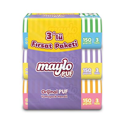 Maylo Maylo Puf Mendil 150 Adet 3'lü Paket