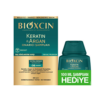 Bioxcin Bioxcin Onarıcı Şampuan Keratin & Argan 300 ml + 100 ml