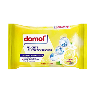 Domol Domol Yüzey Temizleme Mendili Limon Kokulu 50'li