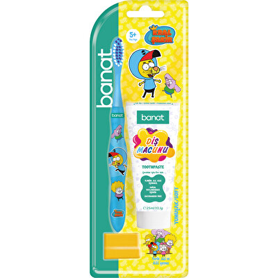 Banat Banat Ağız Bakım Seti Kral Şakir Diş Macunlu Yumuşak 25ml