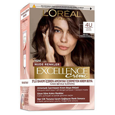 L’Oréal Paris L’Oréal Paris Excellence Nude Saç Boyası Kahve 4U 1 adet