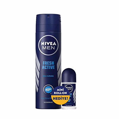 Nivea Men Nivea Men Fresh Active Deodorant 150 ml + Hediye Fresh Active Roll-On 25 ml