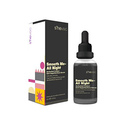 She Vec She Vec Kömür Serum Smooth Me All Night Kömür 30 ml