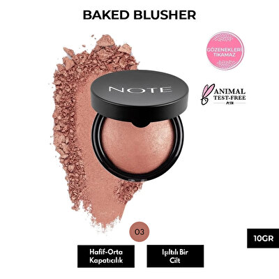 Note Note Baked Allık Işıltılı Highlighter 03 Oriental Pink