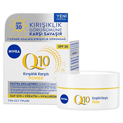 Nivea Nivea Q10 Power Kırışıklık Karşıtı Ekstra Sıkılaştırıcı Gündüz Yüz Bakım Kremi 50 ml