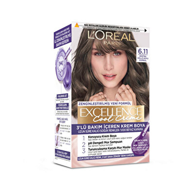 L’Oréal Paris L’Oréal Paris Excellence Cool Creme Saç Boyası Ekstra Küllü Koyu Kahve 6.11