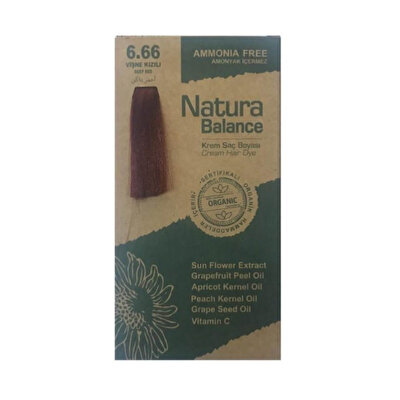 Natura Balance Natura Balance Krem Saç Boyası Vişne Kızılı 6.66 1 adet