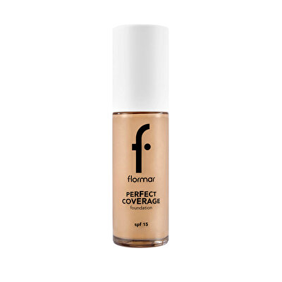 Flormar Flormar Perfect Coverage Yüksek Pigmentli & Yarı Parlak Bitişli SPF15 Fondöten 121 Golden Neutral