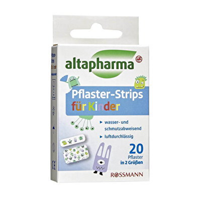 Altapharma Altapharma Çocuklar İçin Şerit Yara Bandı 2 Farklı Boyutta 20 Adet