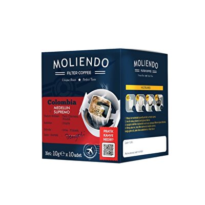 Moliendo Moliendo Colombia Medellin Supremo Pratik Filtre Kahve 10X10