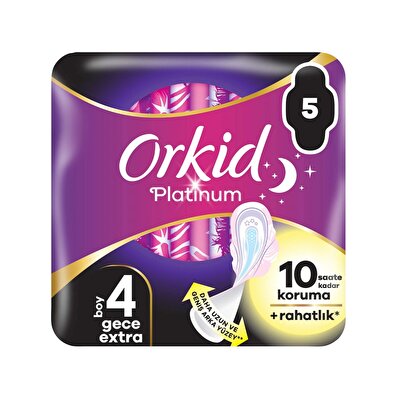 Orkid Orkid Hijyenik Ped Platinum Gece Extra 4'lü