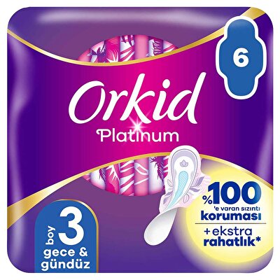 Orkid Orkid Hijyenik Ped Platinum Gece 6'lı