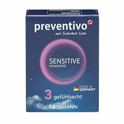 Preventivo Preventivo Prezervatif Sensitive Seyahat Boy 3'lu