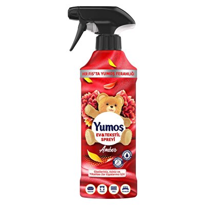 Yumoş Yumoş Ev ve Tekstil Spreyi Amber Yıkanması Zor Eşyalar İçin 450 ml