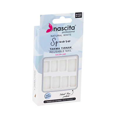 Nascita Nascita Square Takma Tırnak 140 Natural White 36'lı