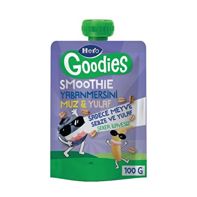 Hero Baby Hero Baby Goodies Meyve Püresi Yabanmersini Muz Yulaf Havuç 100 gr