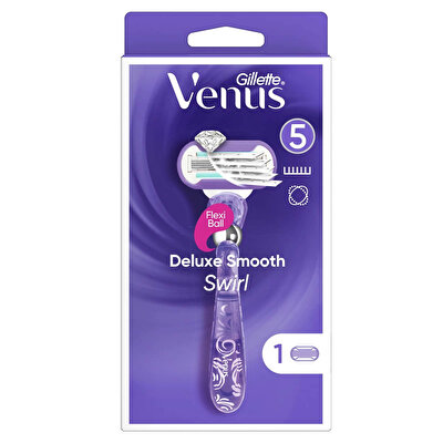Gillette Venus Gillette Venus Swirl Extra Smooth Tıraş Makinesi, 5 Bıçaklı 1 Yedek Başlık