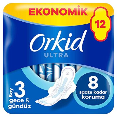 Orkid Orkid Ultra Extra Hijyenik Ped Gece Ekonomik Paket 12'li