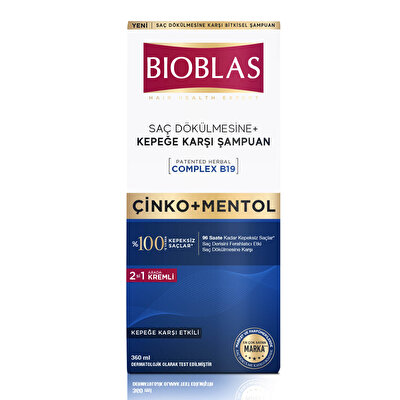 Bioblas Bioblas Şampuan Çinko & Mentol Saç Dökülmesi ve Kepeğe Karşı 360 ml