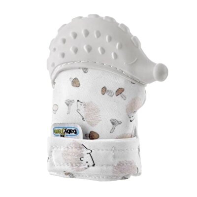 Babyjem Babyjem Diş Kaşıyıcı Eldiven Kirpi Gri