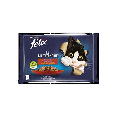 Felix Felix Yetişkin Yaş Kedi Maması Multipack Sığır ve Tavuk Etli 4x85 gr
