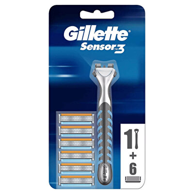 Gillette Gillette Sensor 3 Tıraş Makinesi 6 Yedek Bıçak 1 adet