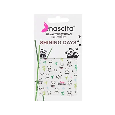 Nascita Nascita Tırnak Yapıştırma Sticker Cute Panda