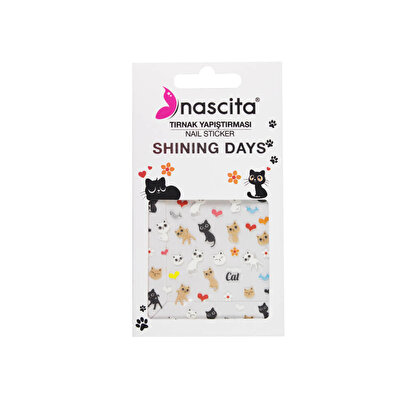 Nascita Nascita Tırnak Yapıştırma Sticker Pretty Cat