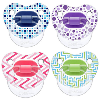 Wee Baby Wee Baby Şeffaf Desenli Damaklı Emzik No:2 837