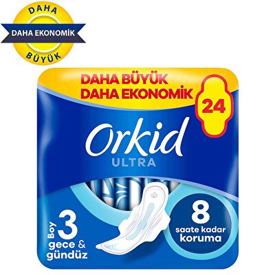 Orkid Orkid Hijyenik Ped Ultra Extra Dörtlü Gece 24'lü