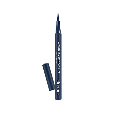 Flormar Flormar Midnight Matte Yüksek Pigmentli & Mat Bitişli Likit Göz Kalemi 003 Dark Blue