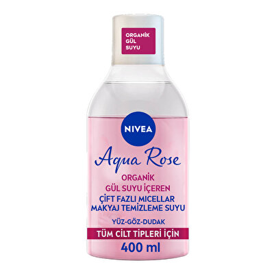 Nivea Nivea Aqua Rose Micellar Gül Suyu İçeren Çift Fazlı Makyaj Temizleme Suyu 400 ml