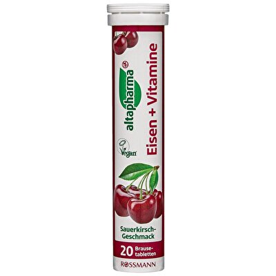 Altapharma Altapharma Demir ve Vitaminler İçeren Takviye Edici Gıda Efervesan Tablet Vişne Aromalı 20 adet
