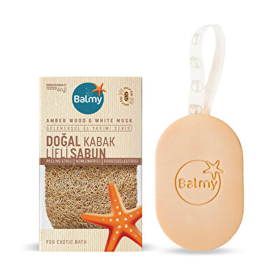 Balmy Balmy Doğal Kabak Lifli Sabun Amber Wood & White Musk 1 adet