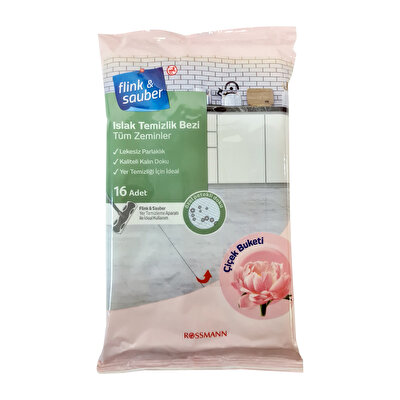 Flink & Sauber Flink & Sauber Yer Bezi Islak Çiçek Buketi 16'lı