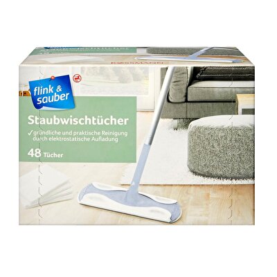 Flink & Sauber Flink & Sauber Temizlik Aparatı Yedek Bez Başlık 48'li