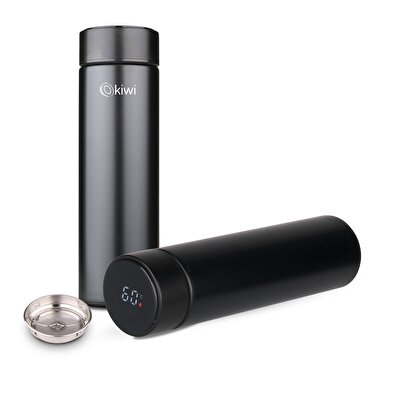 Kiwi Kiwi Dijital Isı Göstergeli Çelik Termos KT 8682 480 ml