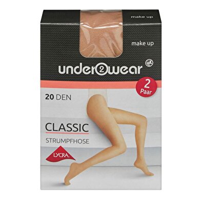 Underwear Underwear Likralı Külotlu İnce Çorap 20 den, Ten Rengi 40/42 Beden