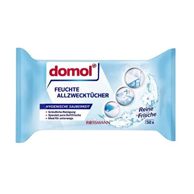 Domol Domol Yüzey Temizleme Mendili Saf Temizlik 50'li
