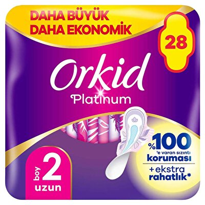 Orkid Orkid Hijyenik Ped Platinum Dörtlü Paket Uzun Ped 28'li