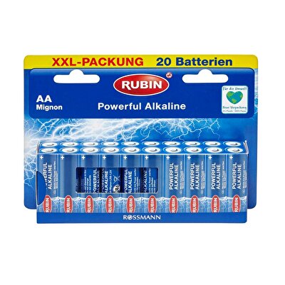 Rubin Rubin Alkalin AA Kalem Pil 1,5V 20'li