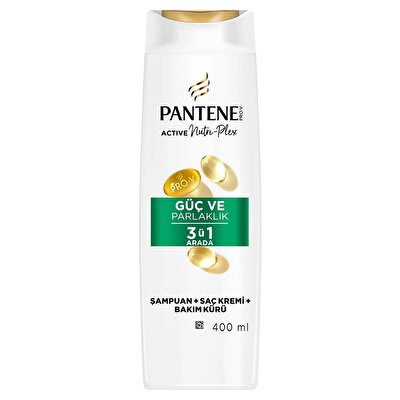 Pantene Pantene Şampuan 3 in 1 Güç Ve Parlaklık 400 ml