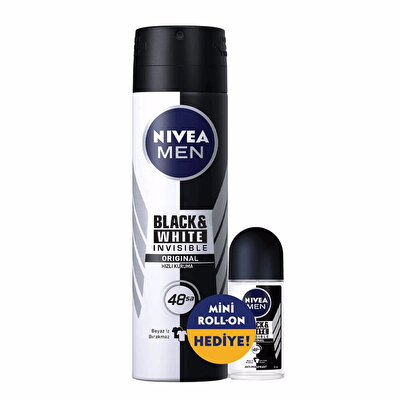 Nivea Men Nivea Men Black&White Deodorant Original 150 ml Black&White Roll-On 25 ml