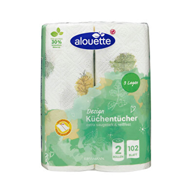 Alouette Alouette Kağıt Havlu Motifli 3 Katlı 2 Rulo 102 Yaprak