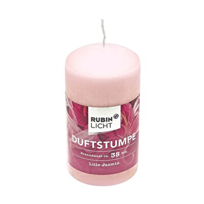 Rubin Licht Rubin Licht Kokulu Silindir Mum Lilyum & Yasemin 110 x 60 mm