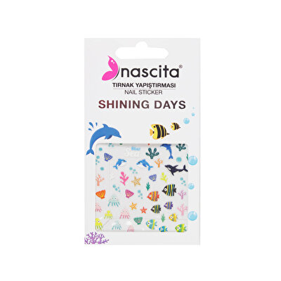 Nascita Nascita Tırnak Yapıştırma Sticker Blue Sea