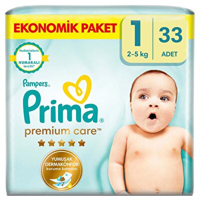 Prima Prima Bebek Bezi Premium Care 1 Beden Yenidoğan 33'lü